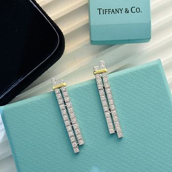 Colestore Tiffany Edge Drop Earrings Silver 