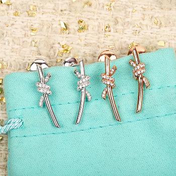 Colestore Tiffany & Co. Tiffany Knot Earrings Silver And Gold
