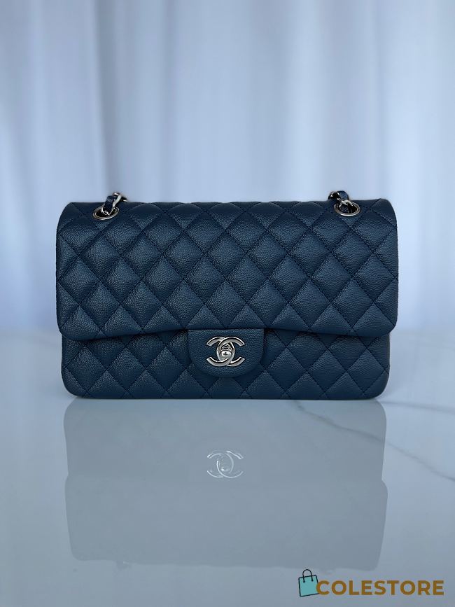 Colestore Chanel Classic Flap Bag Navy Blue 25 cm - 1