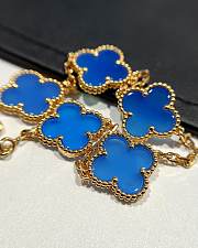 Colestore Van Cleef & Arpels Vintage Alhambra 5 Motifs Blue Agate Yellow Gold Bracelet  - 6
