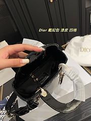 Colestore Dior Lady Dior Mini Bag In Shiny Leather Black 17.14 cm  - 6