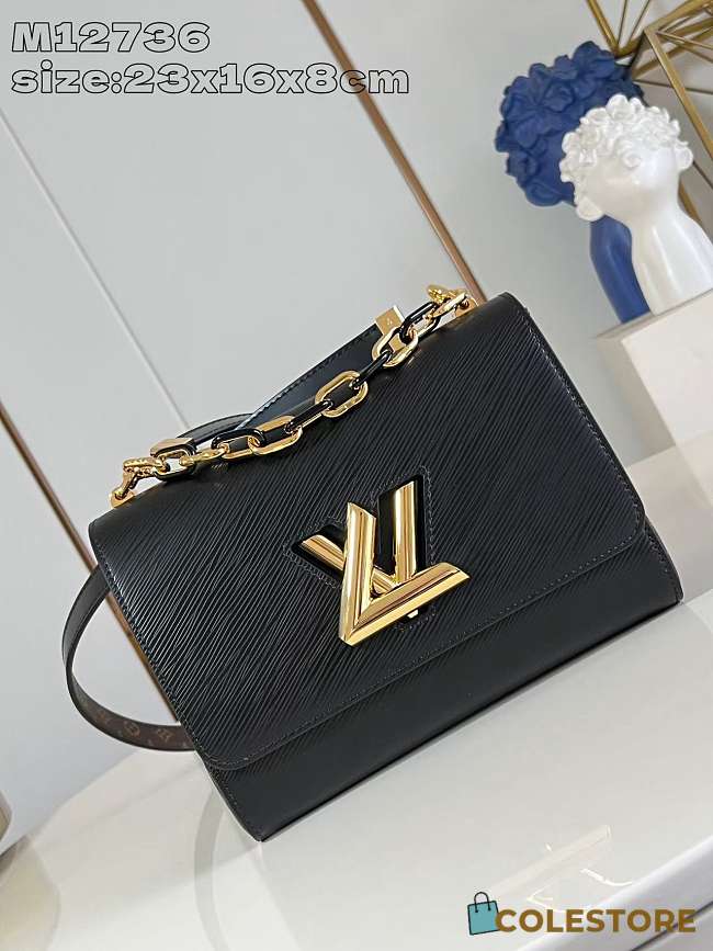 Colestore Louis Vuitton Twist MM Epi Bag Black/Red 14x10.2x8.5CM - 1