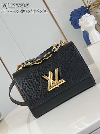 Colestore Louis Vuitton Twist MM Epi Bag Black/Red 14x10.2x8.5CM