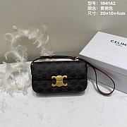  Colestore Celine Triomphe Shoulder Bag In Triomphe Canvas And Calfskintan Brown - 1