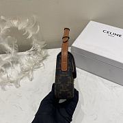  Colestore Celine Triomphe Shoulder Bag In Triomphe Canvas And Calfskintan Brown - 2