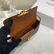  Colestore Celine Triomphe Shoulder Bag In Triomphe Canvas And Calfskintan Brown - 3