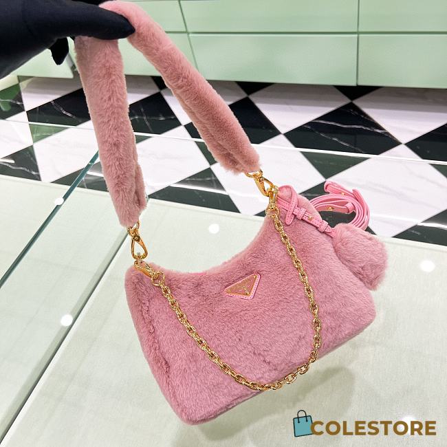 Colestore Prada Shearling Mini Shoulder Bag 22x18x6CM - 1