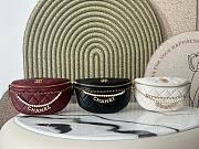 Colestore Chanel 24A Burgundy Pearl Chain Waist Bag 17x24x11cm - 6