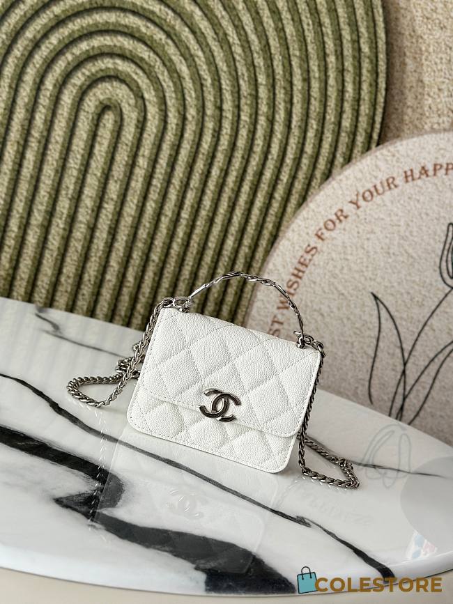 Colestore Chanel 2022cc Enamel Handle Chain Small Bag - 1