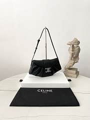 Colesore Celine Teen Polly In Supple Grained Calfskin Black 29.5×14.5×3CM - 2