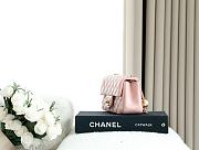 Colestore Chanel Lambskin Quilted Mini CC Pearl Crush Rectangular Flap Pink 20x13x7CM - 2