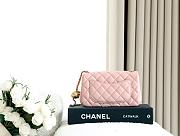 Colestore Chanel Lambskin Quilted Mini CC Pearl Crush Rectangular Flap Pink 20x13x7CM - 3