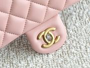 Colestore Chanel Lambskin Quilted Mini CC Pearl Crush Rectangular Flap Pink 20x13x7CM - 6