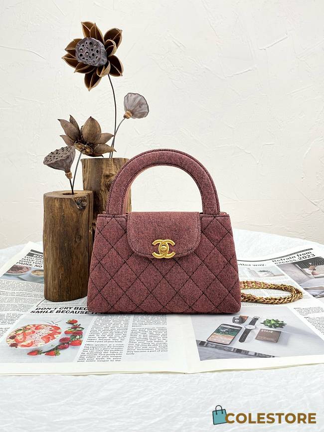 Colestore Chanel Kelly Bag in Washed Denim 19x7x12CM - 1