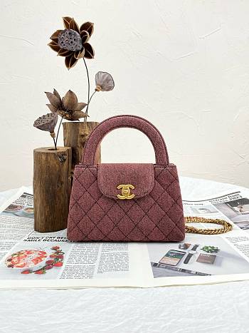 Colestore Chanel Kelly Bag in Washed Denim 19x7x12CM