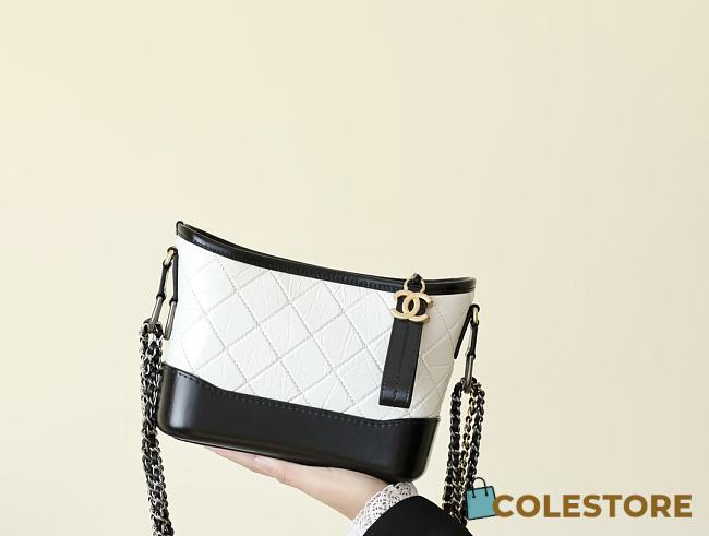 Colestore Chanel Gabrielle Hobo Bag Black And White 20CM - 1