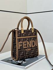 Colestore Fendi Mini Sunshine Shopper Brown 17.5x6x16.5CM - 3
