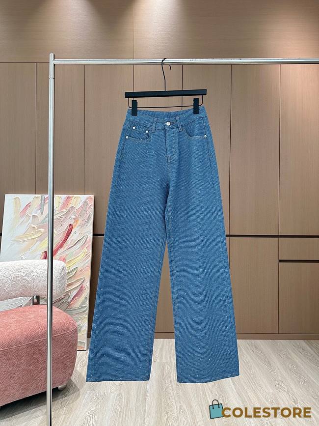 Colestore Wide Leg Trousers Tweed  - 1
