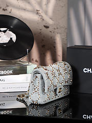 Colestore Chanel 21A Pearl Strass Crystal CC Medium Classic Double Flap Bag 15.5x25.5x6x5CM - 4