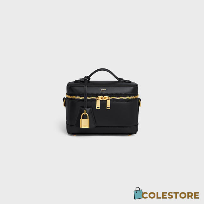 Colestore Celine Vanity In Smooth Satinated Calfskin Black 18x12x18CM - 1