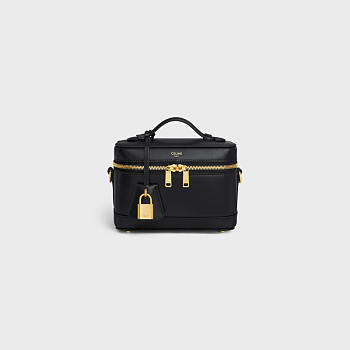 Colestore Celine Vanity In Smooth Satinated Calfskin Black 18x12x18CM