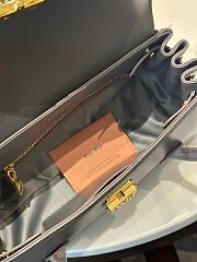 Colestore Miu Miu Clay Grey Leather Shoulder Bag 28x11x15CM - 4