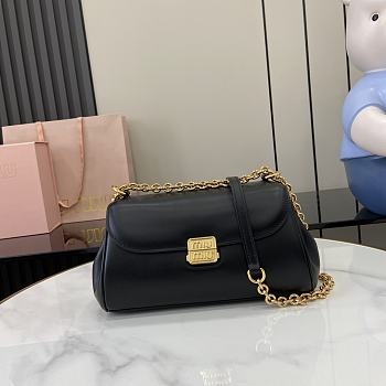 Colestore Miu Miu Handbag With Chain Black 24x13.5x9CM