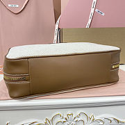 Colestore Miu Miu Beau Canvas And Leather Bag in Natural 34x23x12CM - 6
