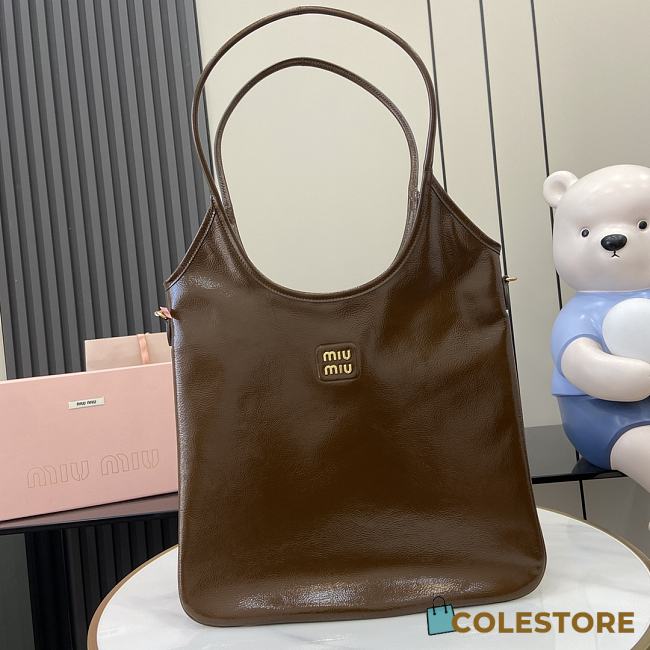 Colestore Miu Miu Palisander Ivy Naplak Patent Leather Bag 35x40CM - 1
