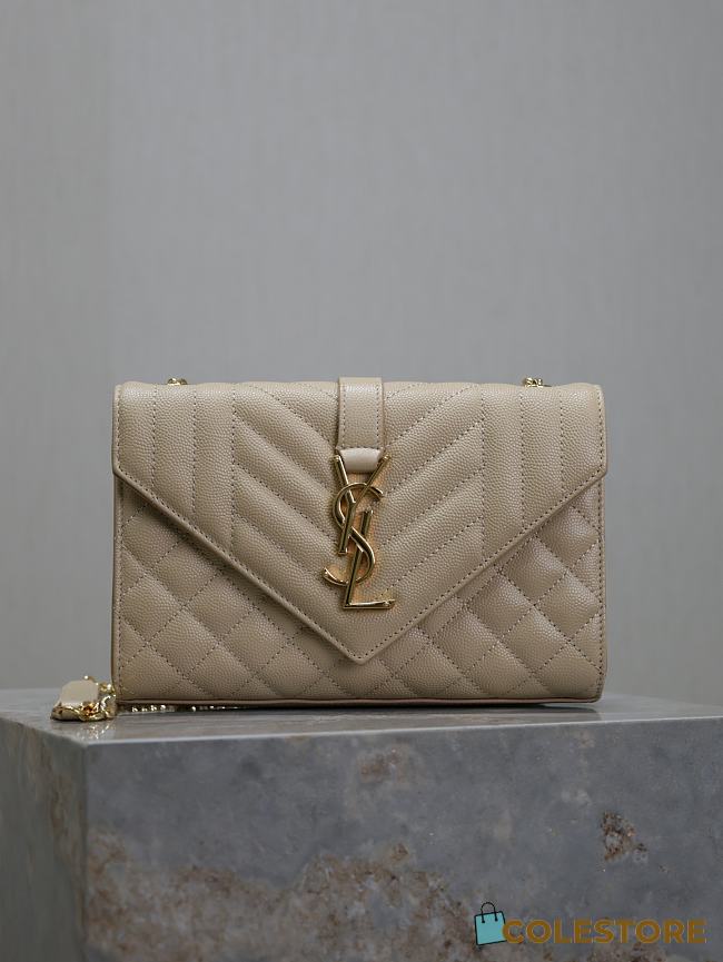 Colestore YSL Saint Laurent Envelope Leather Shoulder 21×13×6cm - 1