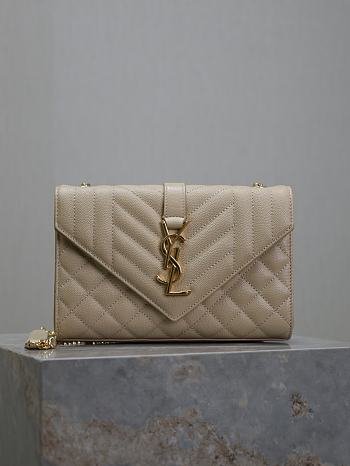 Colestore YSL Saint Laurent Envelope Leather Shoulder 21×13×6cm