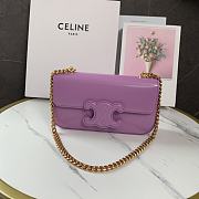 Colestore Celine Women Chain Shoulder Bag Cuir Triomphe 21x10x4CM - 1