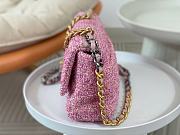 Colestore Chanel 19 Flap Bag Tweed Pink 26x9x16CM - 6