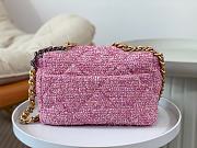 Colestore Chanel 19 Flap Bag Tweed Pink 26x9x16CM - 3
