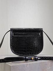 Colestore YSL Kaia Small Satchel In Shiny Crocodile-Embossed Leather 18x15.5x5.5cm - 2