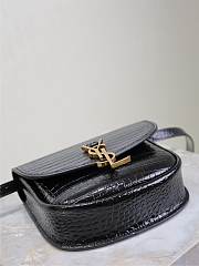 Colestore YSL Kaia Small Satchel In Shiny Crocodile-Embossed Leather 18x15.5x5.5cm - 4