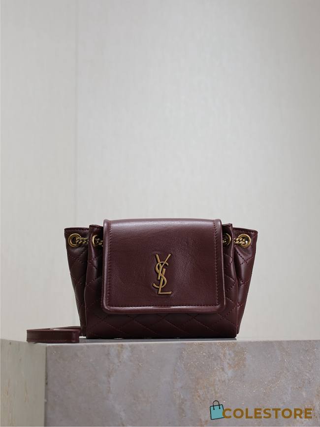 Colestore YSL Mini Nolita Crossbody Red Bag 18x13x6cm - 1