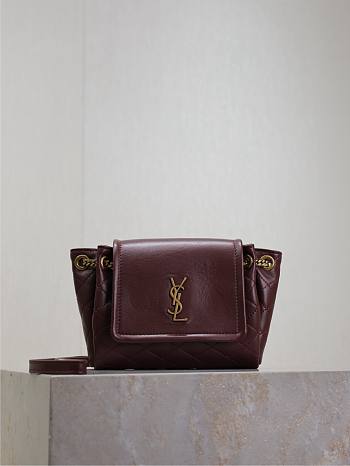 Colestore YSL Mini Nolita Crossbody Red Bag 18x13x6cm