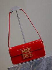 Colestore Miss Dior Flap Bag Red 22x11x6cm - 3