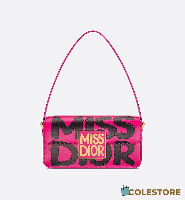 Colestore Miss Dior Graffiti Print Flap Bag 22x11x6cm  - 1