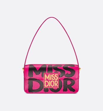 Colestore Miss Dior Graffiti Print Flap Bag 22x11x6cm 