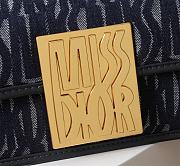 Colestore Miss Dior Flap Bag Allover Denim 22x11x6cm - 2