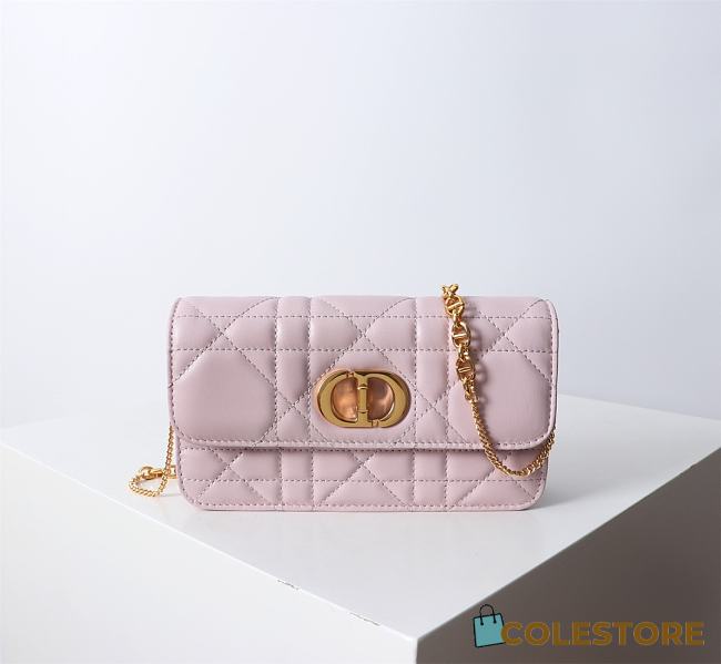 Colestore Dior Miss Caro Pouch With Chain Strap Powder Pink 19×11×4.5cm - 1