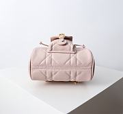 Colestore Dior Caro Backpack Macrocannage Lambskin Powder Pink 19.5x18.5x8.5cm - 6