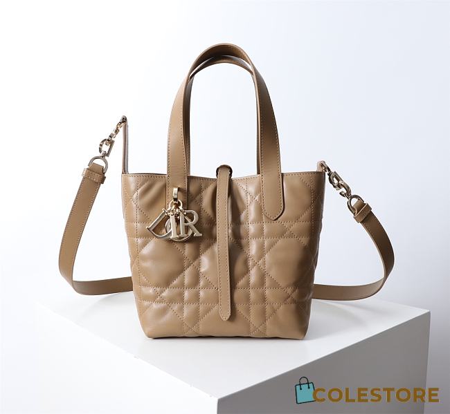Colestore Dior Toujours Vertical Tote Bag Tan 16×18×12Cm - 1