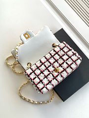 Colestore Chanel Mini Rectangular Tweed Sequin Single Flap Crossbody Bag 20cm - 4