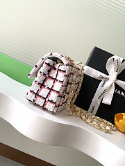 Colestore Chanel Mini Rectangular Tweed Sequin Single Flap Crossbody Bag 20cm - 5