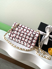 Colestore Chanel Mini Rectangular Tweed Sequin Single Flap Crossbody Bag 20cm - 3