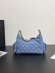 Colestore Chanel 25C Large Hobo Bag Washed Denim Light Blue 22x31x15cm - 4