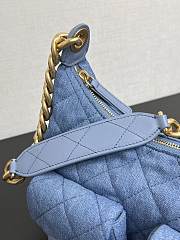 Colestore Chanel 25C Large Hobo Bag Washed Denim Light Blue 22x31x15cm - 2
